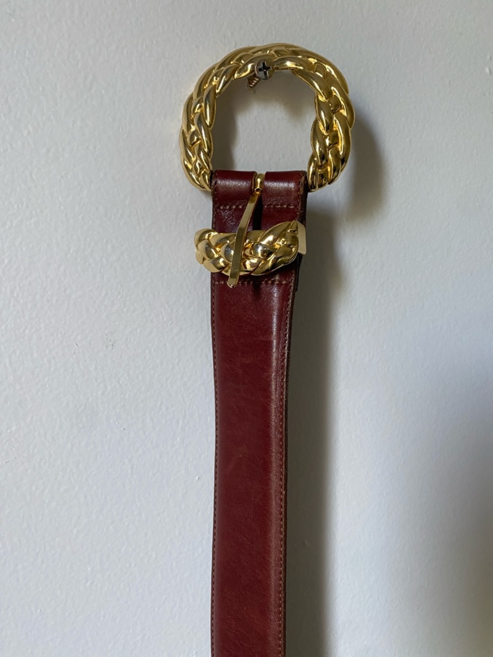 Brighton Genuine Leather Belt with Gold Buckle Detail #44707, Medium